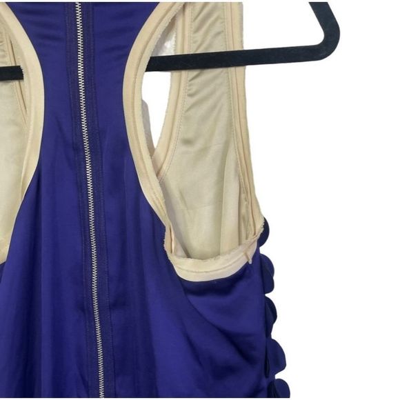 Anthropologie Ali Ro Circle Dot Applique Racerback Dress Purple, Sz 2, MP $265 - Picture 7 of 11